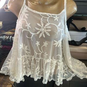 Boho open shoulder blouse